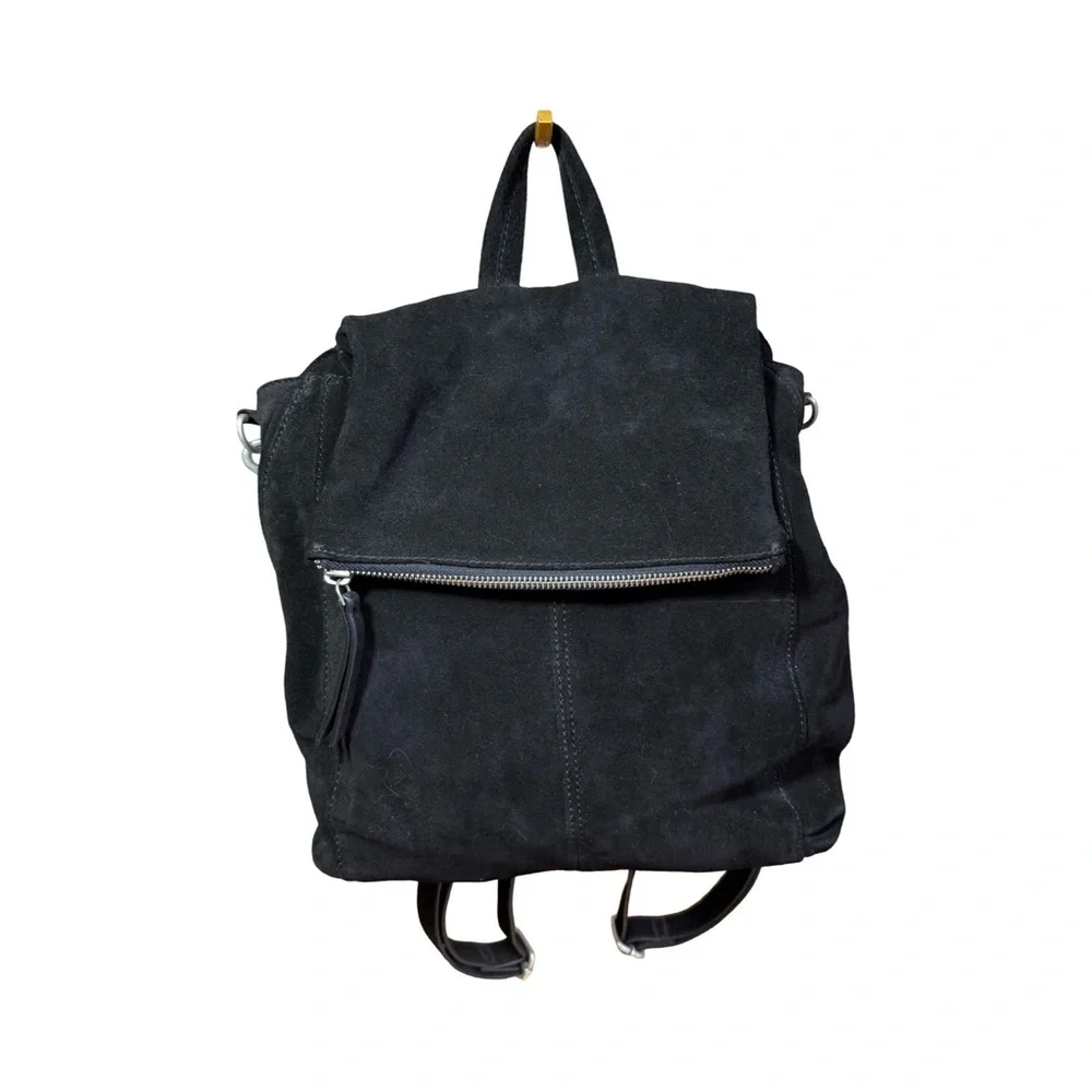 Free People Black Suede Backpack